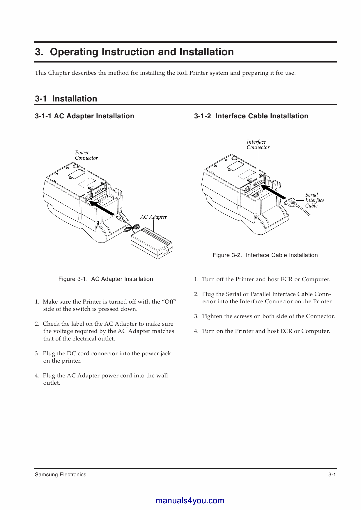 Samsung Receipt-Printer SRP-270 Parts and Service Manual-3